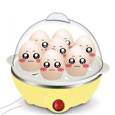 Imagem de Cozedor Eletrico A Vapor Ovos Egg Cooker Amarelo - Ovos No Ponto Perfeito, De Mole A Bem Cozido