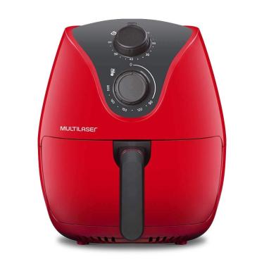 Imagem de Fritadeira Elétrica Air Fryer Multilaser CE084 4L 1500W com Timer e Temperatura Ajustável Vermelho 220V