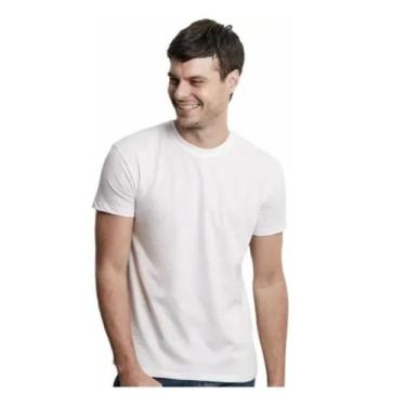 Imagem de Camiseta Masculina Basica gola careca Malwee Versátil Moda, P, Branco