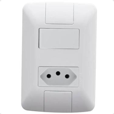 Imagem de Interruptor Simples + Tom 2p + T 10a Aria Branco - Congratulations Sto