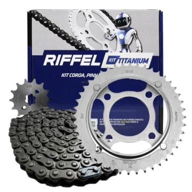 Imagem de Kit Relação Transmissão Cg Titan Fan 125 2000 á 2008 Riffel