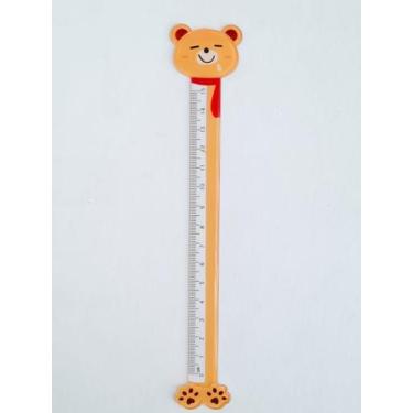 Imagem de Régua Escolar Infantil Pequena Urso Fofo - Papelaria Criativa - Kawaii