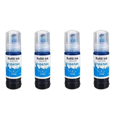 Imagem de 4 Refil de tinta compatível T544 T544220 Ciano para impressora L5590 L