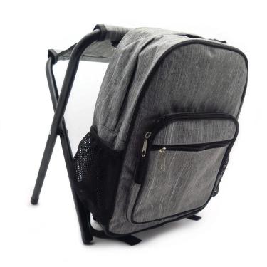 Imagem de Mochila Térmica com Banqueta Dobrável Banqueta Banco Portátil Bolsa Cooler 25 l Preto Yeet