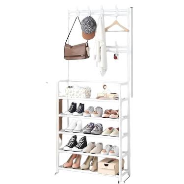 Imagem de Guarda-roupa Organizador Guarda Roupa Organizador Arara 5 Prateleiras 60CM Ferro Branco