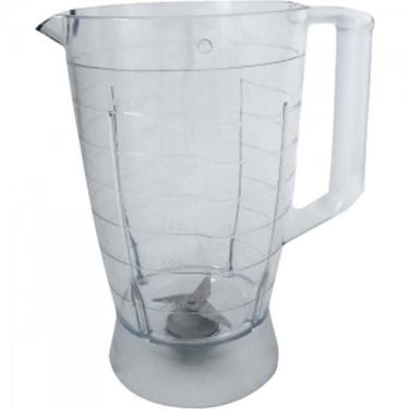Imagem de Copo para Mixer Philips Walita RI7630-RI7632-RI7636 para Preparo de Alimentos com Alça sem Tampa Transparente