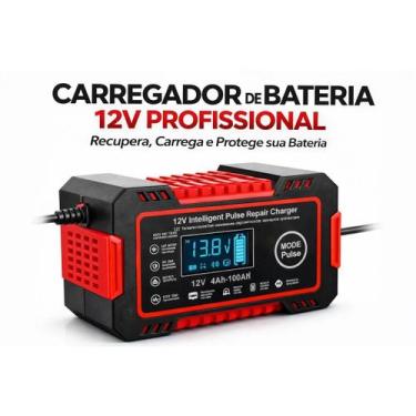 Imagem de Carregador de Bateria Automático 12V para Carro e Moto - Carregador Ba