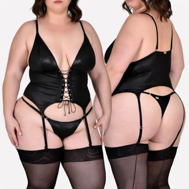 Imagem de Corpete Corselet Com Liga Urbano+Gentil Tamanho Plus Size Cor Preto