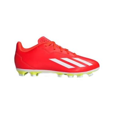 Imagem de Chuteira Campo Adidas X Crazyfast Club Infantil, Laranja, Branco, 27