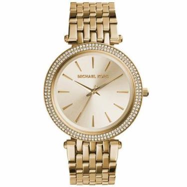Imagem de Relógio MICHAEL KORS feminino dourado strass MK3191/4DN