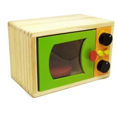 Imagem de Brinquedo Microondas Infantil - Madeira - 461 - New Art - NewArt Toys