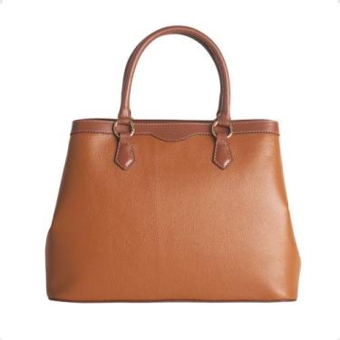Imagem de Bolsa Feminina Transversal Dayane Magalhães Couro, Nocciola, Castor, U