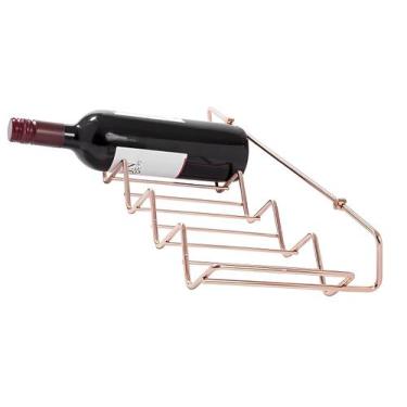 Imagem de Adega Parede Fixação Cobre P 5 Garrafas Vinho Jomer 2720