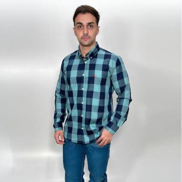 Imagem de Camisa Country Xadrez Manga Longa Masculina Com Bolso New - WF WESTERN