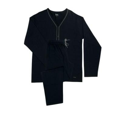 Imagem de Pijama Mash De Algodão Estilo Americano Masculino Camisa Com Botões e 