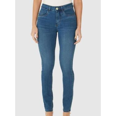 Imagem de Calça Jeans Skinny Malwee 1000129043 Feminina Cintura Média Stretch T.