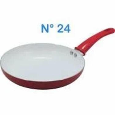Imagem de Frigideira Antiaderente Revestimento ceramica- 24cm - Catuaí, Vermelho