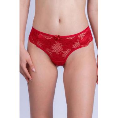 Imagem de Calcinha Fio Dental de Renda - Stella Bernardi, XGG, Vermelho beijo