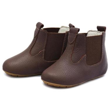 Imagem de Botina Infantil Bili Bilu Couro Floater Café 1607, 15, Brown tumblewee