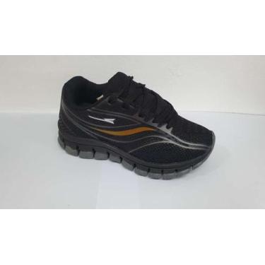 Imagem de Tênis Infantil Masculino Rayon 1033, Preto, Dourado, 34