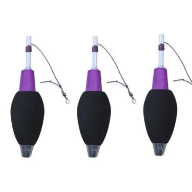Imagem de Kit 3 Boias Torpedo Bombinha CL Pesca 22g 90% EVA Alta Sensibilidade, 
