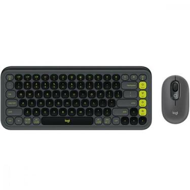 Imagem de Combo Teclado e Mouse Sem Fio Logitech Pop Icon Grafite US I