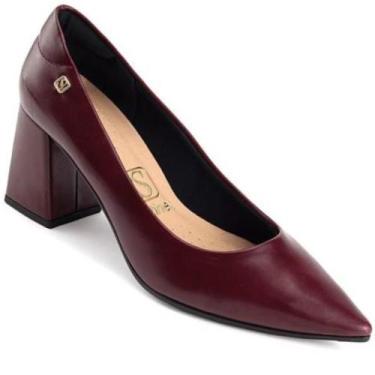 Imagem de Sapato Scarpin Santinelli 1606-001-251 Feminino, Vinho, 37