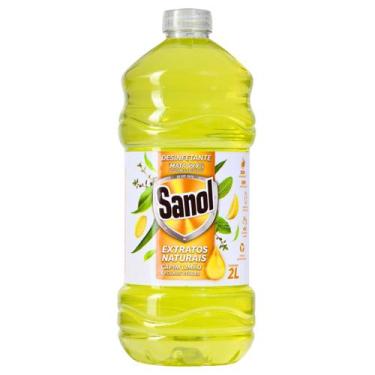 Imagem de Desinfetante sanol extratos naturais capim limao e folhas verdes 2litr