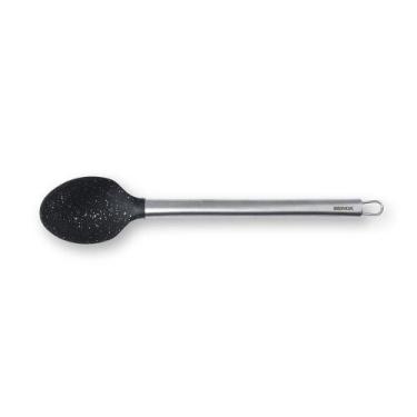 Imagem de Colher para Arroz Duo em Silicone e Aço Inox 33,5cm Preto Brinox