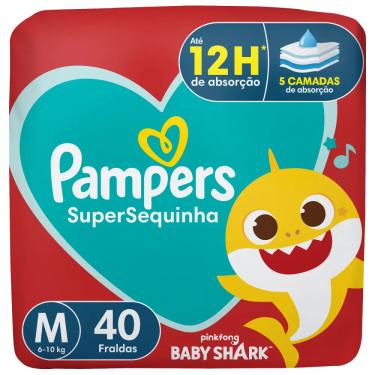 Imagem de Fralda Descartável Pampers Supersequinha Mega M 40 Unidades