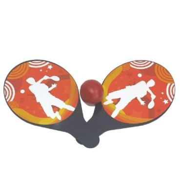 Imagem de Jogo de Beach Tennis Infantil 6042 Neon para Crianças Mini Toys