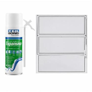 Imagem de Kit Vitro basculante brilhante 60x60 + Espuma expansiva tekbond - proe