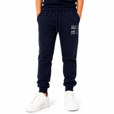 Imagem de Calça Jogger Infantil Gangster Com Cordão Ajustável, 12, Marinho