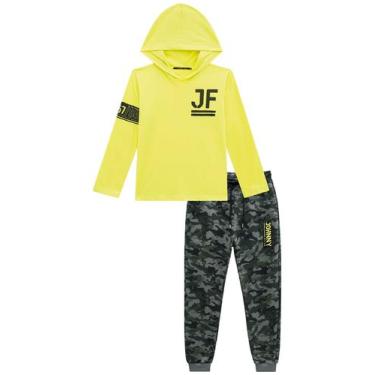 Imagem de Conjunto Camiseta Meia Malha e Calça Jogger em Moletom sem Pelúcia R.4