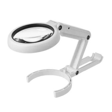 Imagem de Lupa Iluminada Ajustável Com Luz LED De Dupla Utilização 5X 10X Alimen