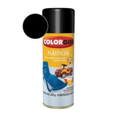 Imagem de Tinta Spray Plástico Preto Fosco Colorgin 250g - SHERWIN-WILLIAMS S