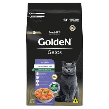 Imagem de Ração Seca Golden Gatos Adultos Salmão 3Kg