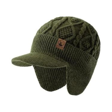 Imagem de Gorro Unissex De Inverno Com Forro De Pelúcia, Quente, Com Protetor De