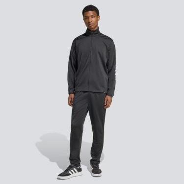 Imagem de Agasalho Adidas Essentials Cinza Escuro, GG