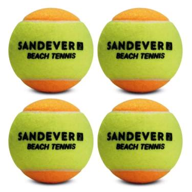 Imagem de Kit 4 Bolas Beach Tennis Tênis de Praia BTB 900 Sandever ITF