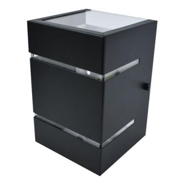 Imagem de Arandela 2 Fachos C/2 Frisos 8 X 15 X 9CM P/1 lâmpada G9 Preta Ref.2210 - All Lux All Lux