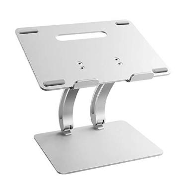 Imagem de Suporte de alumínio para laptop com altura e ângulo ajustável, multifuncional, suporte de resfriamento para 11-17 polegadas, prata