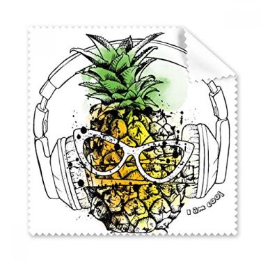 Imagem de Fone de ouvido Abacaxi Óculos de sol pano de limpeza de frutas, 5 peças