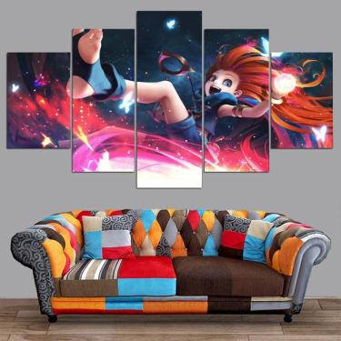 Imagem de Quadro Decorativos League of Legends com 5 peças 130x65 5