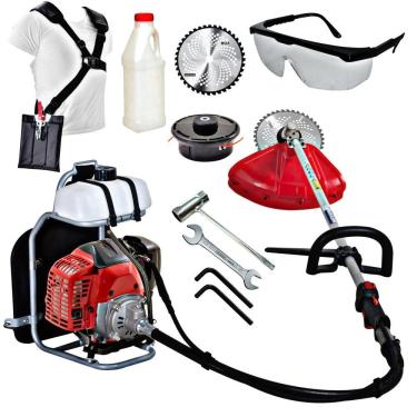 Imagem de Roçadeira Profissional Costal Kawashima KW420C Linha Plus 42cc 2 Tempos á Gasolina Poss...