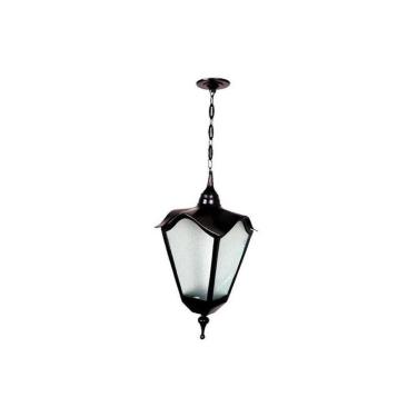 Imagem de Luminária Externa Interna Romana Grande c/ Corrente Alumínio