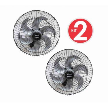 Imagem de Kit 2 Ventiladores Parede Oscilante 50 Cm 