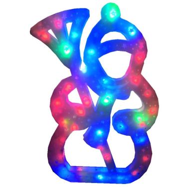 Imagem de Pisca Pisca Boneco de Neve 35 Leds RGB Colorido 42cm de Altura 110v CBRN0678