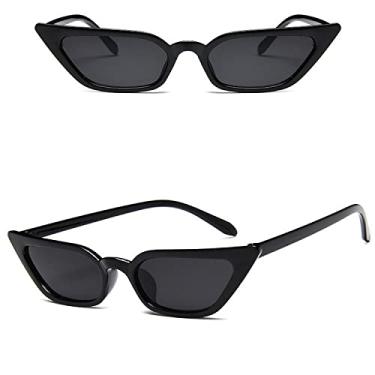 Imagem de Pink Cat Eye Sunglasses Woman Vintage Black Cateye Sunglasses Female Small Frame Transparent Color Oculos De Sol Feminino ,1,China