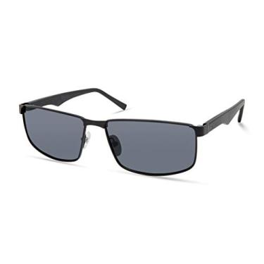 Imagem de Timberland Men's TBA9265 Polarized Rectangular Sunglasses, Satin Black, 61mm
